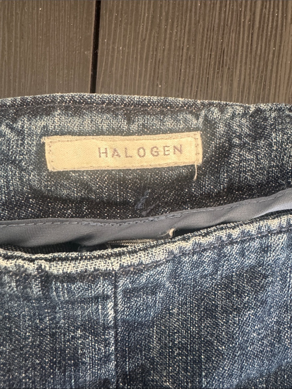 Embroidered Daisy Halogen Wide Leg Statement Jeans Sailor Button Denim Pants 10 - Picture 7 of 12